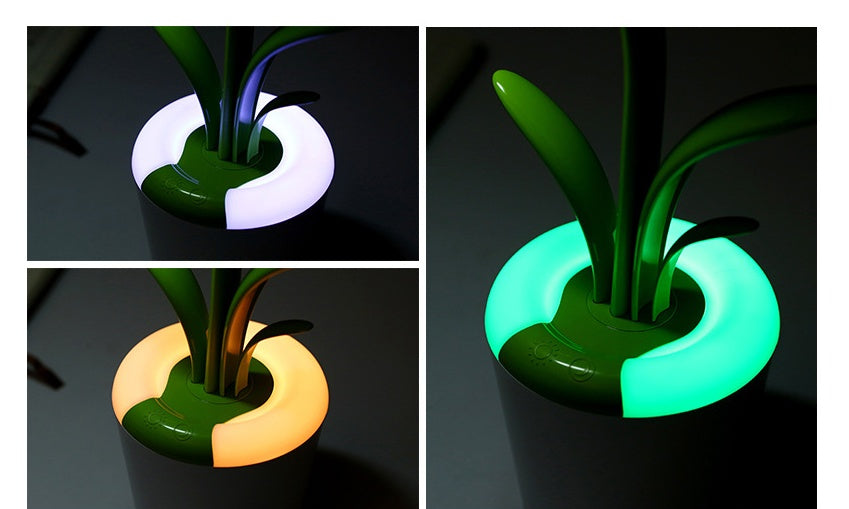 Modern Desk Plant Light USB Eye Protection LED Table Lamp