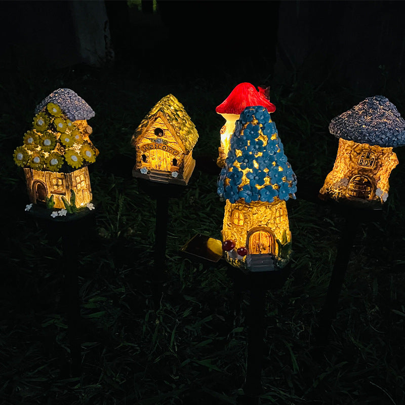Outdoor Waterproof LED Solar Lights Mushroom Houses