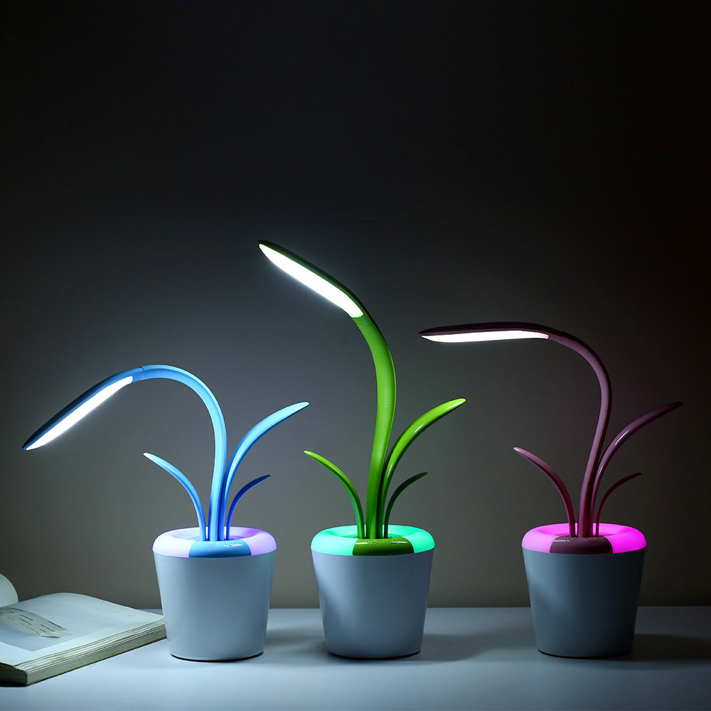 Modern Desk Plant Light USB Eye Protection LED Table Lamp
