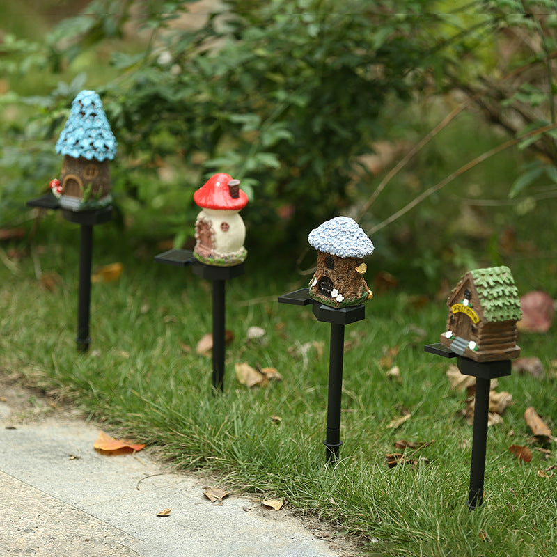 Outdoor Waterproof LED Solar Lights Mushroom Houses
