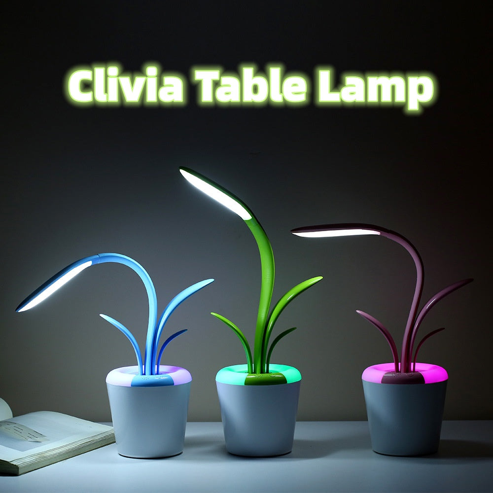 Modern Desk Plant Light USB Eye Protection LED Table Lamp